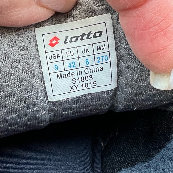 Lotto Navy Blue Suede Trim Sneakers Size 9 - Picture 3 of 12